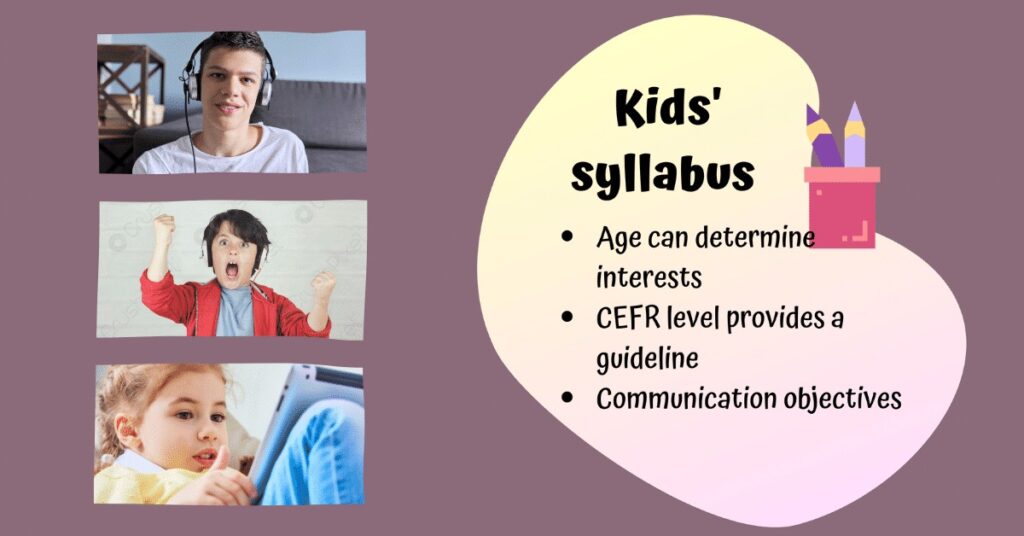 Kids syllabus course content