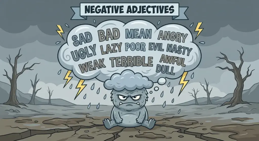 adjetivos negativos en inglés