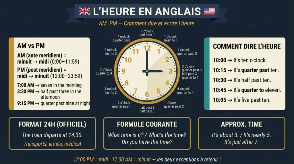 heure en anglais
