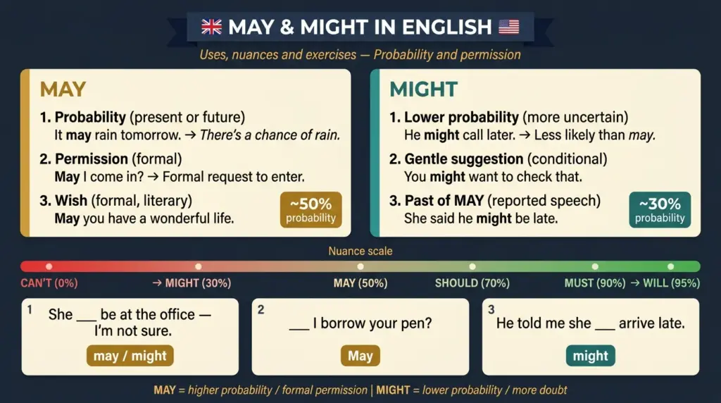 may might english