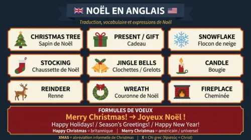 noel anglais vocabulaire