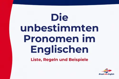 unbestimmten Pronomen im Englischen