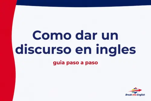 dar un discurso en inglés