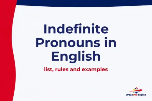 Indefinite pronouns in English